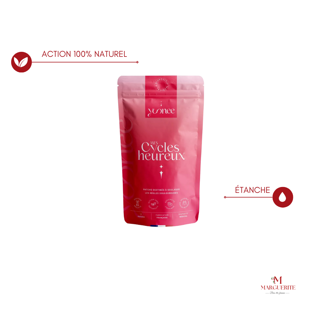 Patchs auto-stimulants Mes Cycles Heureux YOONEE - Soulagement naturel des douleurs menstruelles