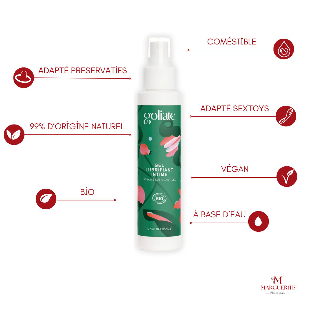 Gel Lubrifiant Intime Bio de GOLIATE - Lubrification Naturelle et Longue Durée