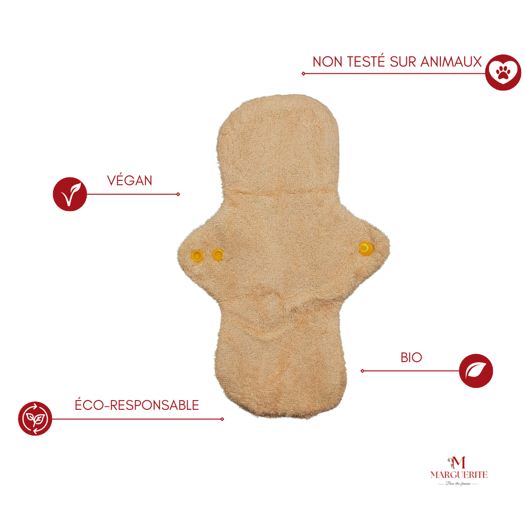 Pack 4 Serviettes Menstruelles Lavables Bio - Confort et protection naturelle