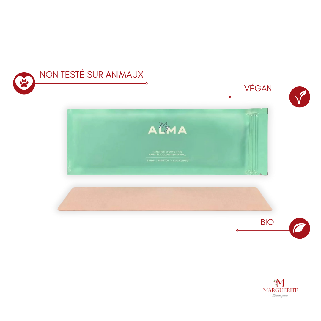 Patchs Menstruels Rafraîchissants MY ALMA - Soulagement Naturel et Apaisant des Crampes