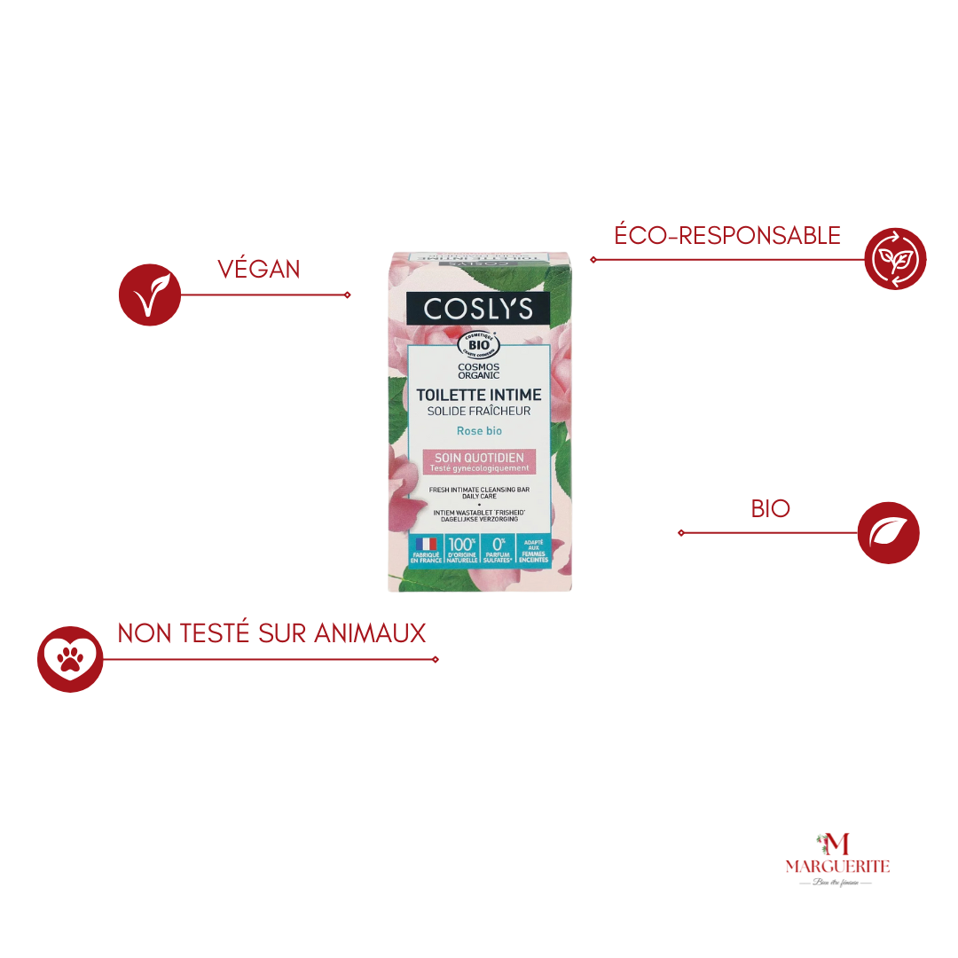 Savon Solide Toilette Intime Fraîcheur COSLYS - Nettoyage doux et respectueux