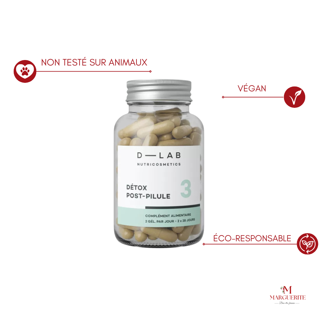 Complément alimentaire Détox Post-Pilule de D-LAB - Soutien Naturel Après l'Arrêt de la Pilule