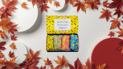 Pack 4 Serviettes Menstruelles Lavables Bio - Confort et protection naturelle