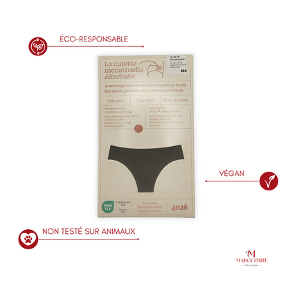 Culotte Menstruelle Lavable et Dégrafable ANAE - Confort et Protection Écologique