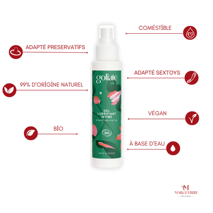Gel Lubrifiant Intime Bio de GOLIATE - Lubrification Naturelle et Longue Durée