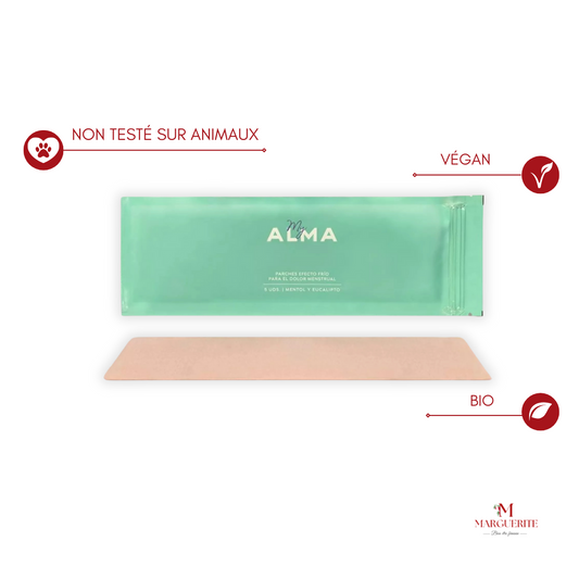 Patchs Menstruels Rafraîchissants MY ALMA - Soulagement Naturel et Apaisant des Crampes