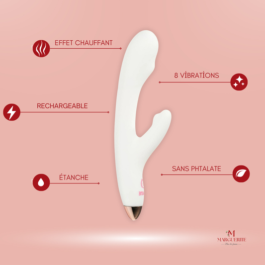 Vibromasseur Rabbit Chauffant - GOLIATE - Double Stimulation & Plaisir Intense
