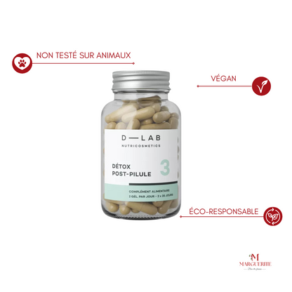 Complément alimentaire Détox Post-Pilule de D-LAB - Soutien Naturel Après l'Arrêt de la Pilule